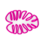 Palm Leaf 24" - Pink LED Neon