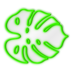 Palm Leaf 4’  - Green LED Neon
