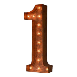 Vintage Marquee Number - 1