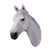 Horse Head - Grey Wall Mount