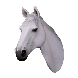 Horse Head - Grey Wall Mount