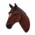 Horse Head - Chestnut Brown Wall Mount