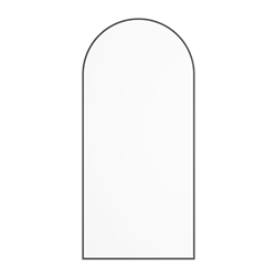 Arch Mirror with Black Trim