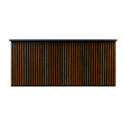 Wooden Slat Bar 9' - Square Corner