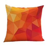 Red and Yellow Geometric Pillow