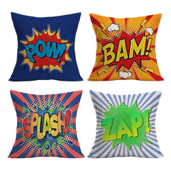 Super Hero Pillows (Set of 4)
