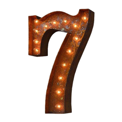 Vintage Marquee Number - 7