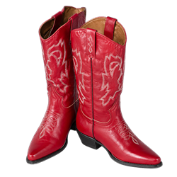 Pair of Red Cowboy Boots (Set of 2)