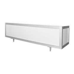 8' Lighted Buffet Table Silver Frame