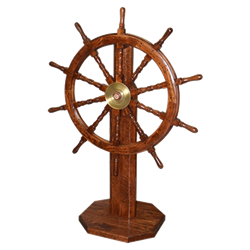 Ships Wheel on Stand
