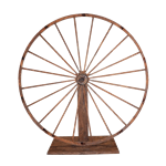 Oversized 8' Wagon Wheel on Stand