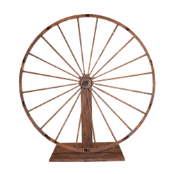 Oversized 8' Wagon Wheel on Stand