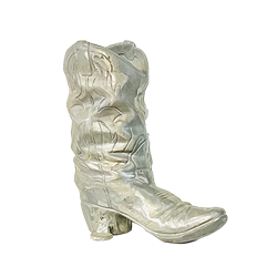 Silver Metal Boot