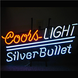 Coors Light Silver Bullet Neon