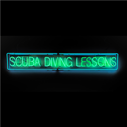 Scuba Diving Lessons Neon Sign
